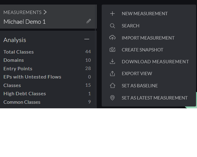 Measurements Options