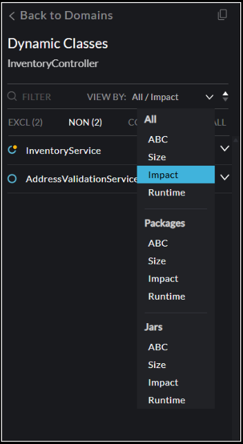 Sort Classes by Impact