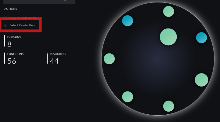 Select Controllers page